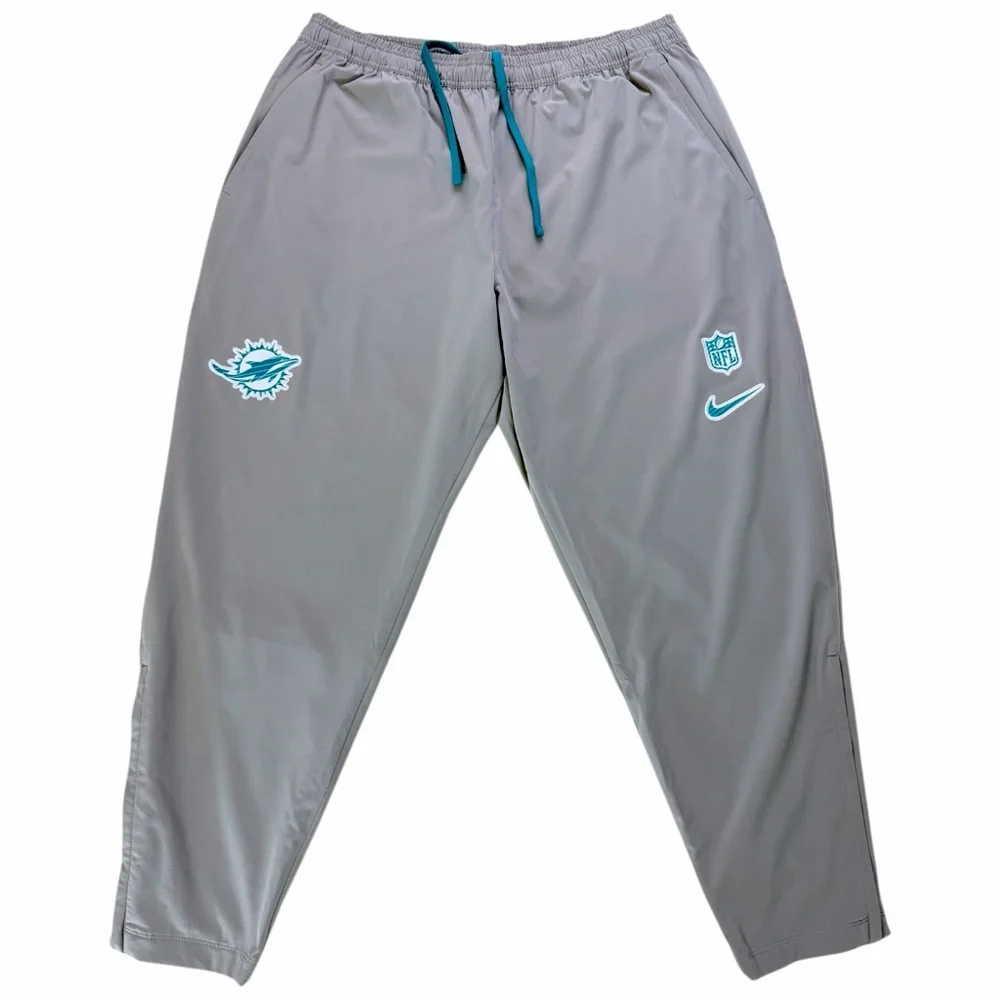 Miami Dolphins Nike Player Issued Travel Pants Ryan Crow NFL Sideline Grey 2XL